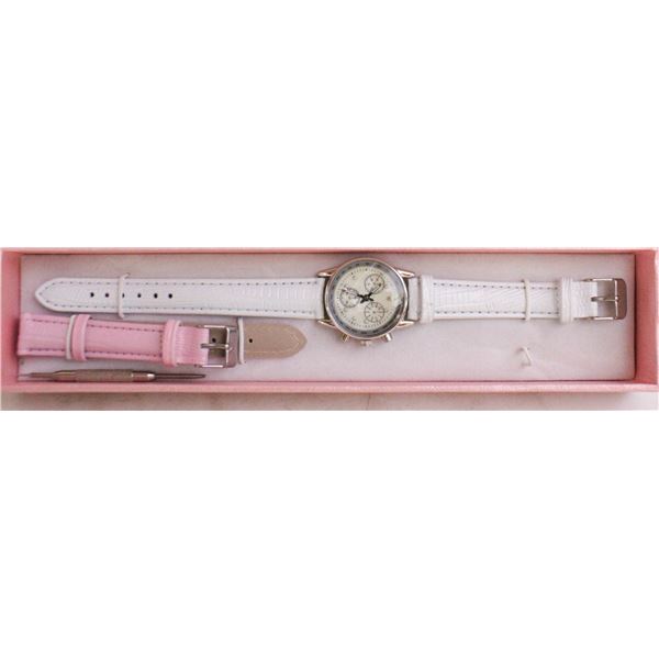 NEW IN THE BOX LADIES WATCH WITH EXTRA STRAP AND