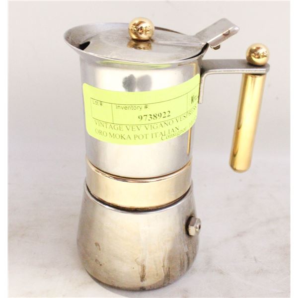 VINTAGE VEV VIGANO VESPRESS ORO MOKA POT ITALIAN
