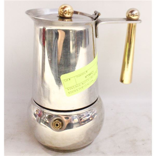 VINTAGE KITTY ORO MOKA POT STOVETOP ITALIAN