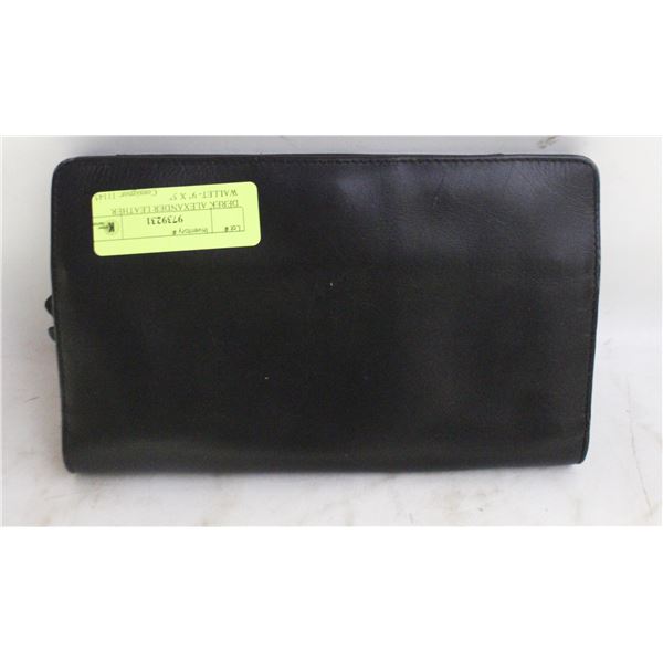 DEREK ALEXANDER LEATHER WALLET- 9" X 5"