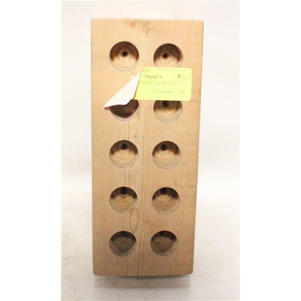 WOOD SHOT SHELL HOLDER