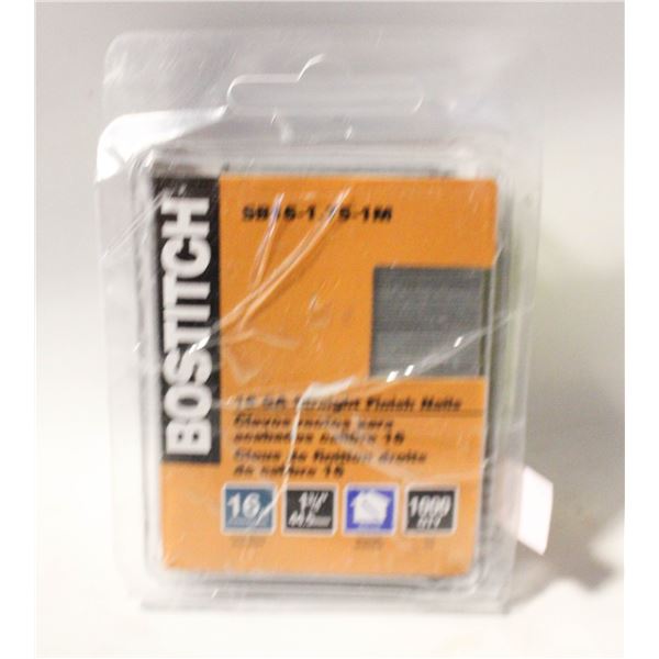 BOSTITCH 16 GA STRAIGHT FINISH NAIL PROJECT NEW