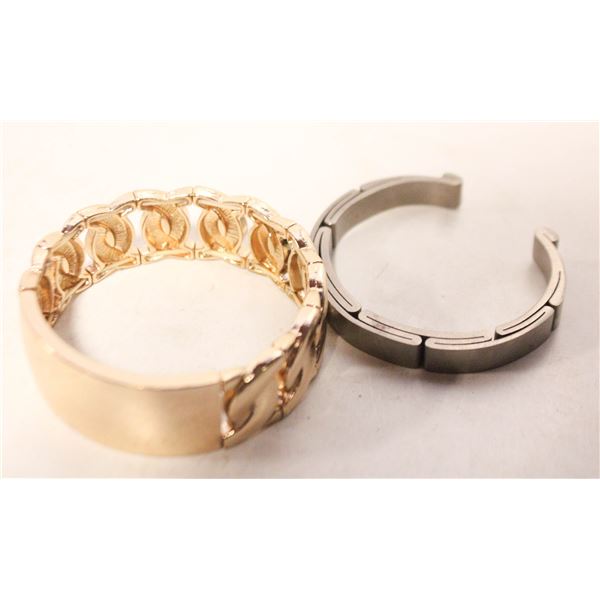 SHUZI S# TITANIUM BRACELET WITH GOLD TONE