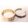Image 1 : SHUZI S# TITANIUM BRACELET WITH GOLD TONE