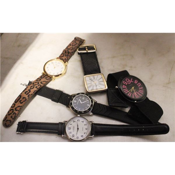 5 VARIOUS STYLE LADIES FASHION WATCHES MAY
