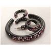 Image 1 : BLACK JEWELED BRACELET/RING AND EARRINGS SET