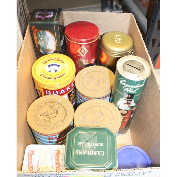 ESTATE COLLECTION OF VINTAGE TINS