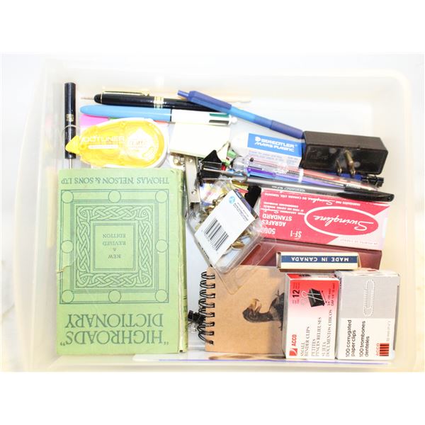 OFFICE SUPPLIES & OLD "HIGHROADS" DICTOINARY