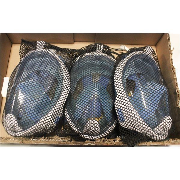 SET OF 3 SNORKELING MASKS