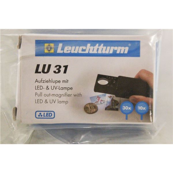 NEW - LIGHTHOUSE 30X/10X MAGNIFIER LED/UV LIGHT