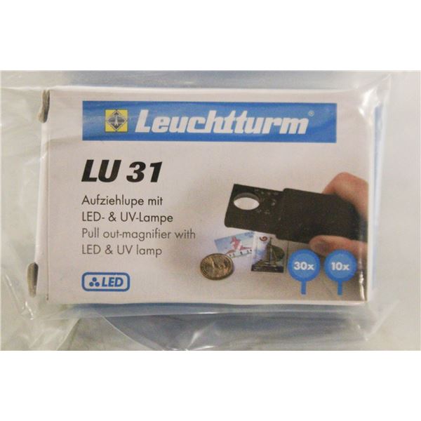 NEW - LIGHTHOUSE 30X/10X MAGNIFIER LED/UV LIGHT
