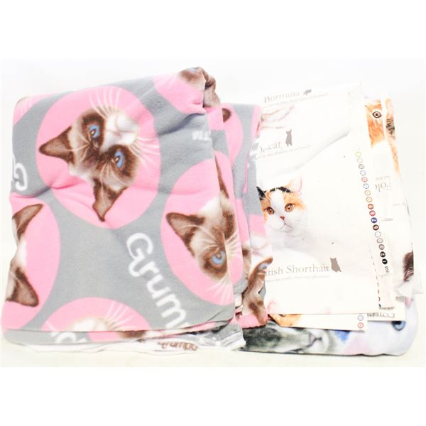 CAT THEME BLANKETS AND SHEETS