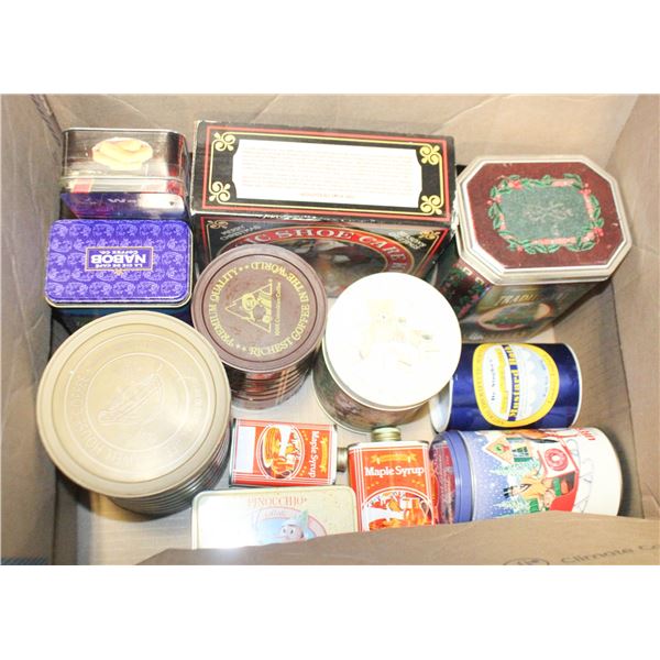 ESTATE COLLECTION OF VINTAGE TINS