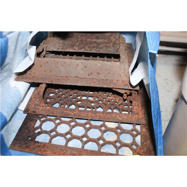 ANTIQUE METAL GRATES (3 DIFFERENT)