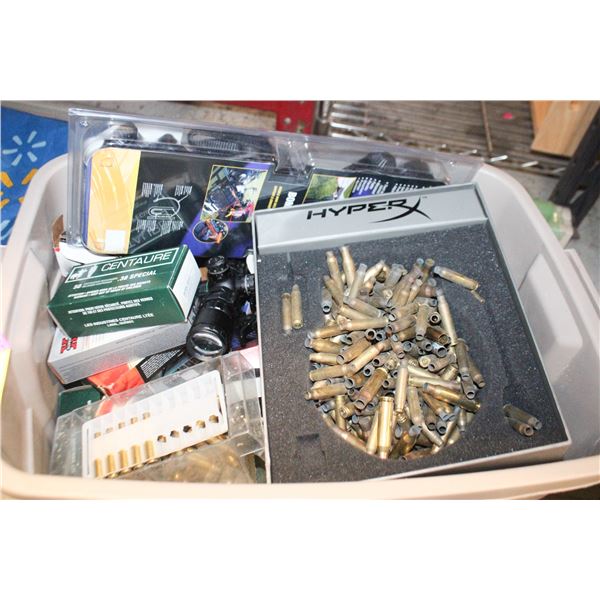 TOTE OF FIREARMS ACCESSORIES