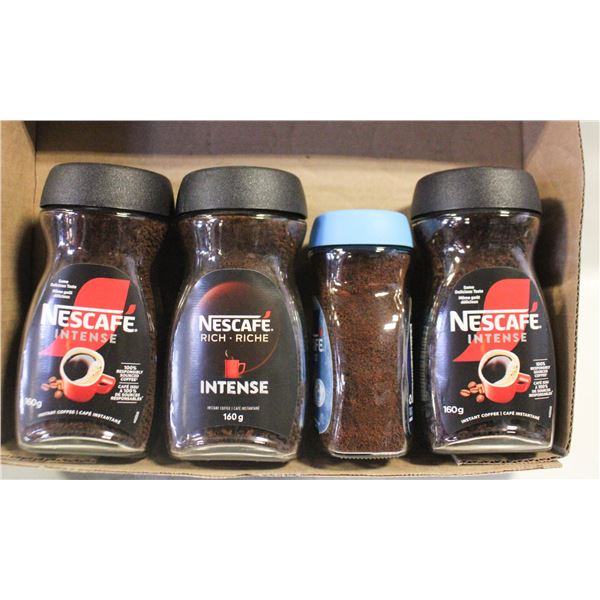 4 NESCAFE INTENSE+ICED GLAZE INSTANT COFFEE 160G