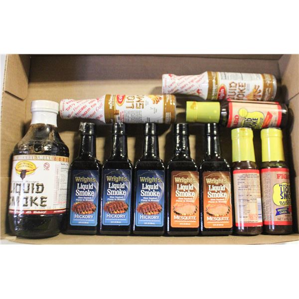 FLAT OF NEW SEALED LIQUID SMOKE BOTTLES