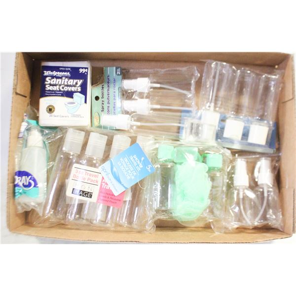 NEW SEALED EMPTY TRAVEL CONTIANERS 100ML AND