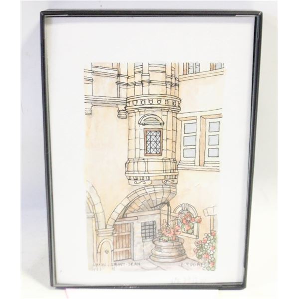 SMALL LYON ST JEAN WATERCOLOUR BY