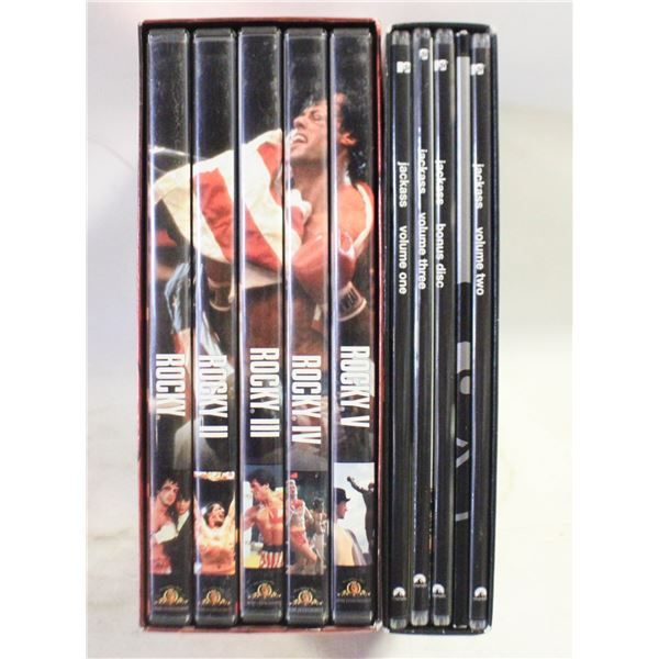 ROCKY 1-5 BOX PLUS JACKASS BOXSET WITH NYPD BLUE
