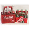 Image 1 : 6 GREEN GLASS COKE BOTTLES IN CARRIER &