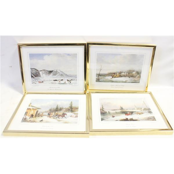 K.R THOMSON SET OF FOUR FRAMED PRINTS: