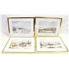 Image 1 : K.R THOMSON SET OF FOUR FRAMED PRINTS:
