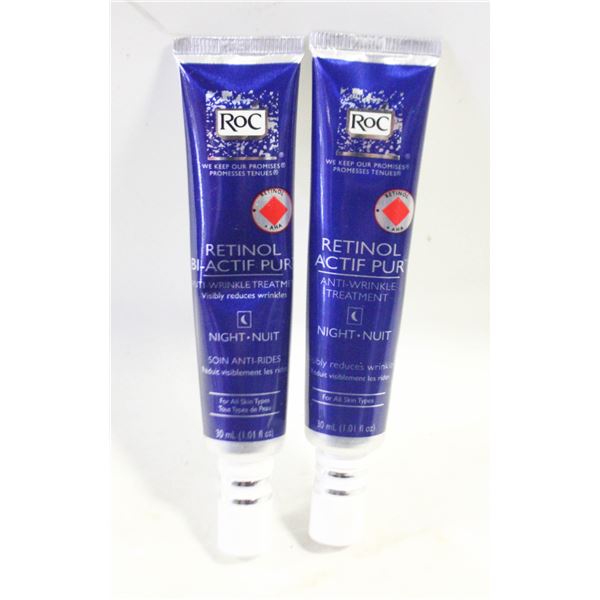 2 NEW ROC RETINOL ANTI-WRINKLE TREATMENT-NIGHT