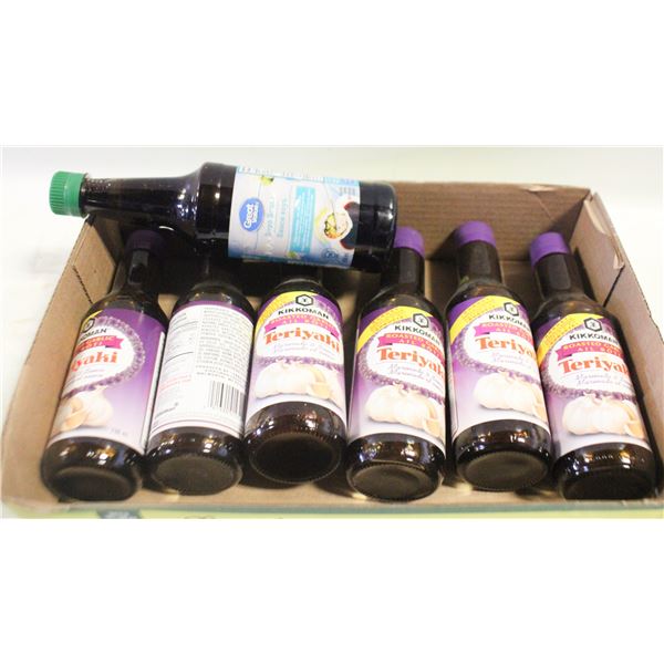 6 NEW SEALED ROASTED GARLIC TERIYAKI MARINADE -