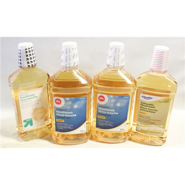 4 NEW SEALED BOTTLES OF MOUTHWASH