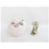 Image 1 : HAND CARVED SOAPSTONE BIRD & PORCEL.
