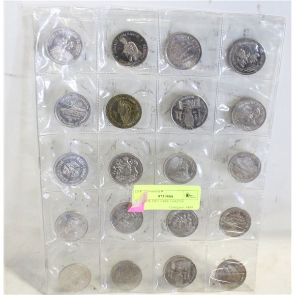 20 TRADE DOLLARS TOKENS