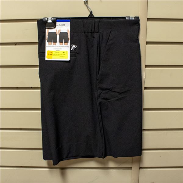 NEW S.C.SPORT WOMEN'S BLACK PULL-ON SHORT SIZE L