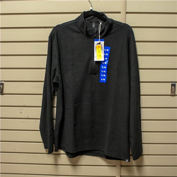 NEW MENS SZ LARGE GAIAM LONG SLEEVE BLACK SHIRT