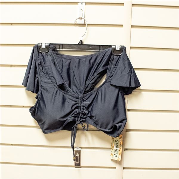 NEW WOMENS SZ XL SHEKINI 2PCS BLACK SWIMWEAR