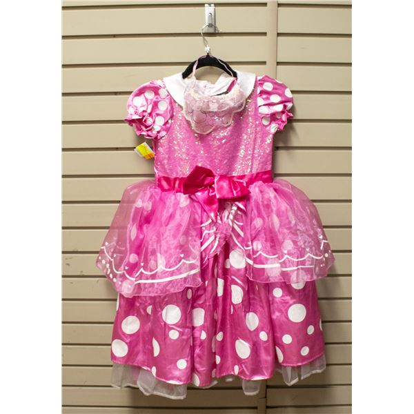 GIRL'S PINK DISNEY MINNIE MOUSE DRESS COSTUME S