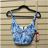Image 1 : NEW TAHARI WOMEN'S BLUE/WHITE BIKINI TOP SIZE M
