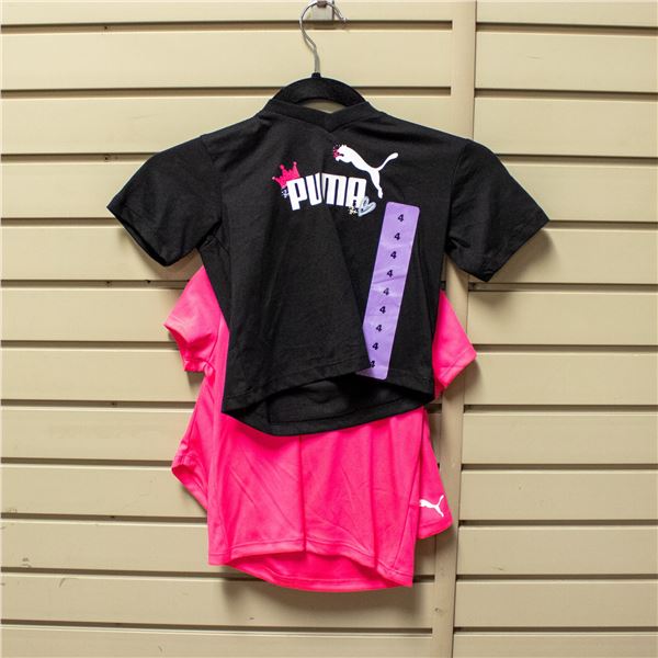 NEW 2 SETS PUMA KIDS T-SHIRT WITH SHORTS SIZE 4