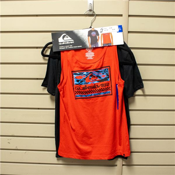 NEW 2 PACK QUICKSILVER YOUTH SHIRTS SIZE L/G 10/12