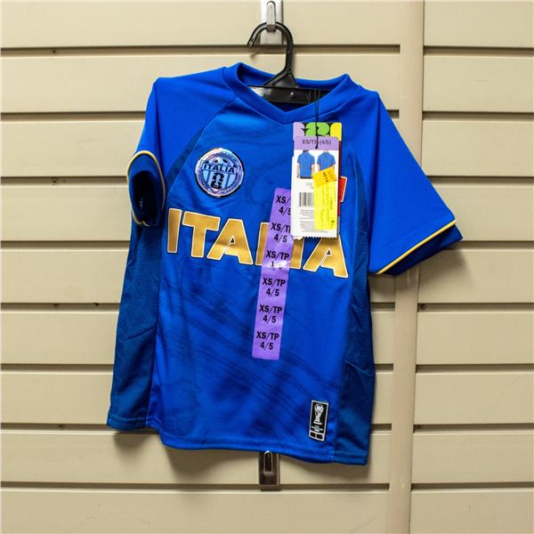 NEW FIFA OFFICIAL LICENSED ITALIA KIDS JERSEY XS