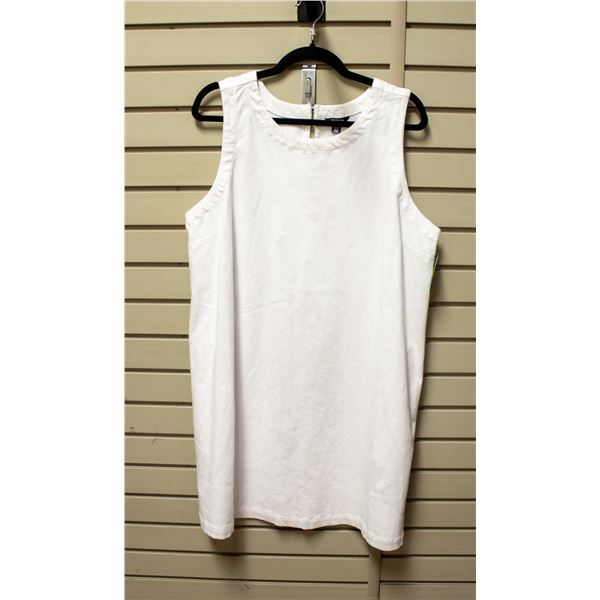 NEW HUDSON WOMEN'S SLEEVELESS WHITE DRESS XL
