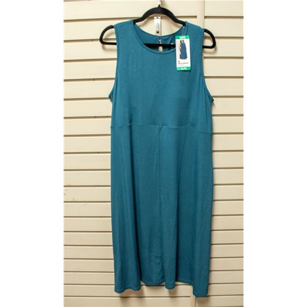 NEW MONDETTA COMFORTABLE WOMEN'S TEAL DRESS XL
