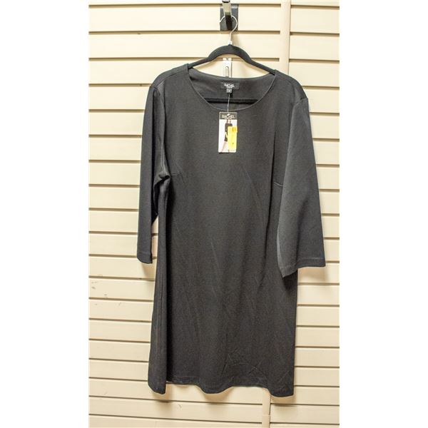 NEW RACHEL, ROY WOMEN'S BLACK SLEEVED DRESS L