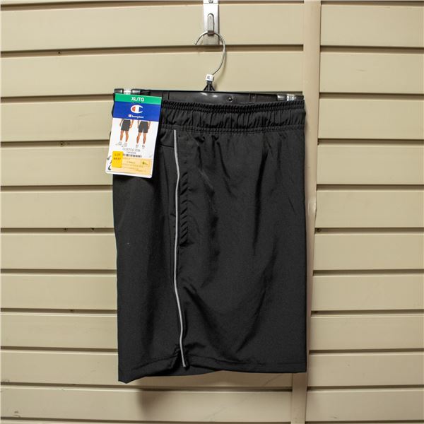 NEW CHAMPION MEN'S BLACK ACTIVE SPORTS SHORT XL