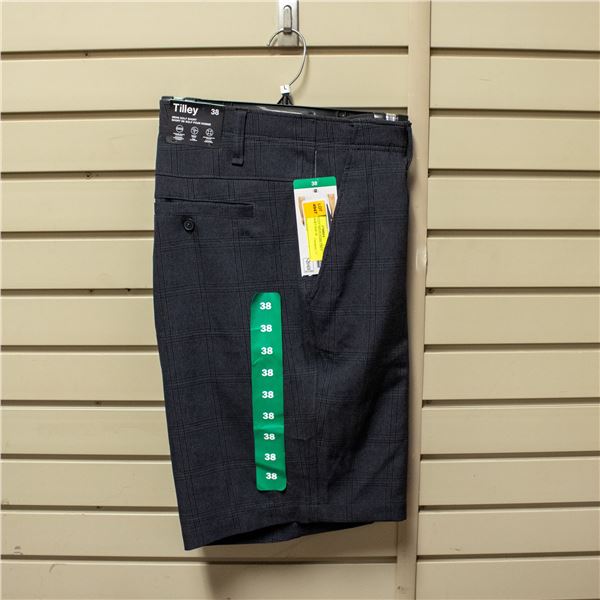 NEW TILLEY MEN'S DARK GREY GOLF SHORT SIZE 38