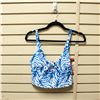 Image 1 : NEW TAHARI WOMEN'S BLUE/WHITE BIKINI TOP SIZE M