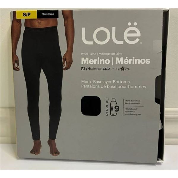 BRAND NEW LOLE MERINO MEN'S BASELAYER BOTTOM S