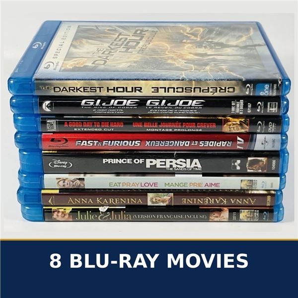 8 BLU-RAY MOVIES
