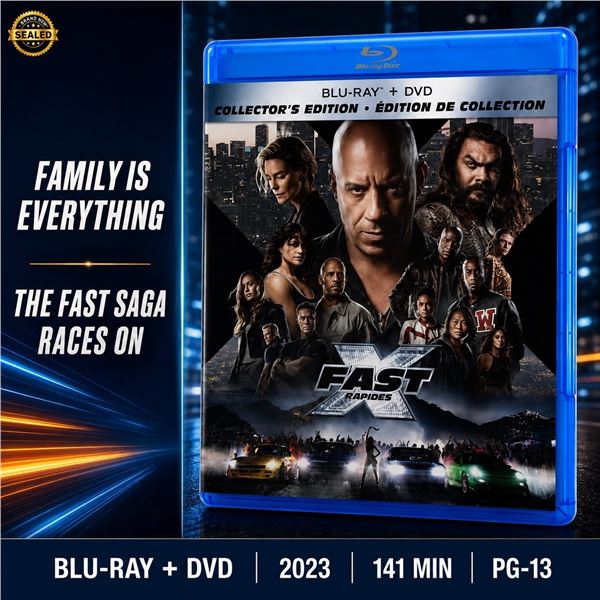 NEW BLU-RAY + DVD "FAST X" COLLECTOR'S EDITION 2