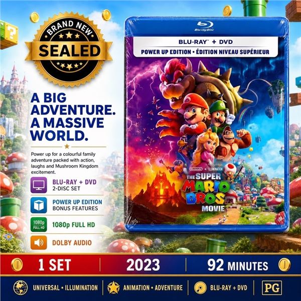 NEW BLU-RAY + DVD "THE SUPER MARIO BROS. MOVIE"